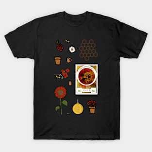 Red-Orange Honeycore Aesthetic T-Shirt